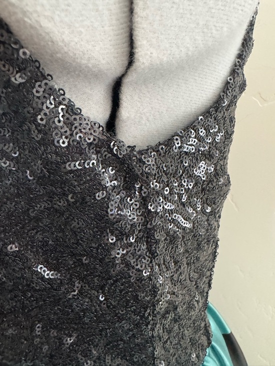 Anthropologie Leifsdottir sequin blue & black stripe dress - Picture 4 of 8